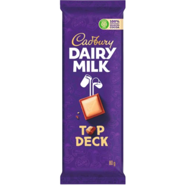 Cadbury Dairy Milk Top Deck Slab Original South Africa 24x80g