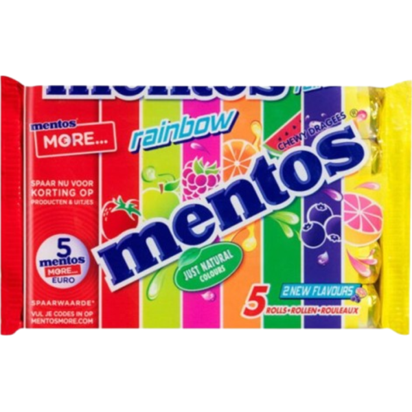 Mentos Rainbow Five Pack Europe 5x37.5g
