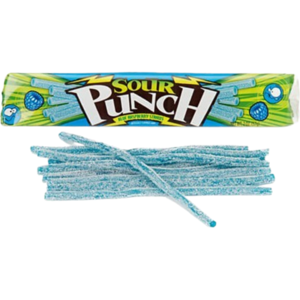 Sour Punch Straws Blue Raspberry 24x2oz
