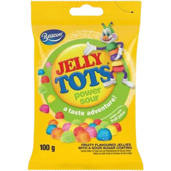 Beacon Jelly Tots Power Sour South Africa Peg Bag 40x100g