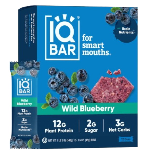 IQ Bar Wild Blueberry 12x1.6oz