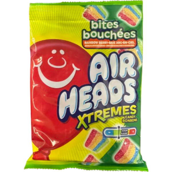 Airheads Xteremes Rainbow Berry Bites Fruit Peg Bag 12x200g