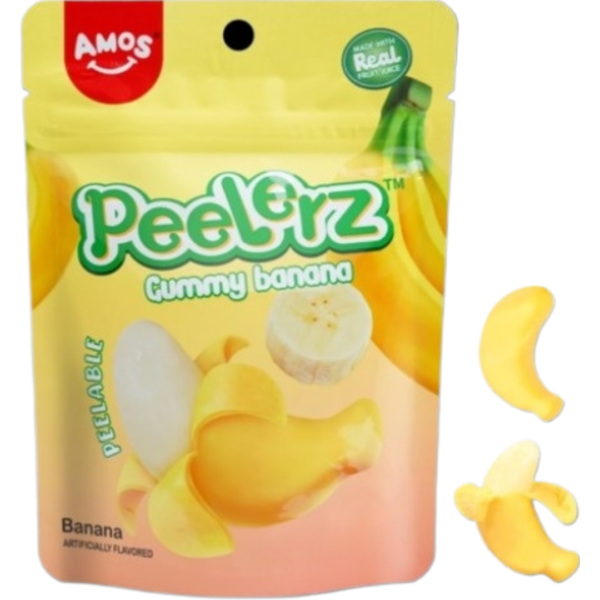 Amos Peelerz Gummy Banana Peg Bag 24x3oz