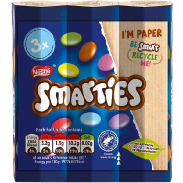 Nestle Smarties Hexatube Three Pack British 16x34g