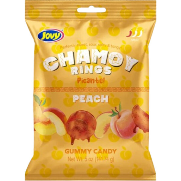 Jovy Chamoy Gummy Peach Rings 8x5oz