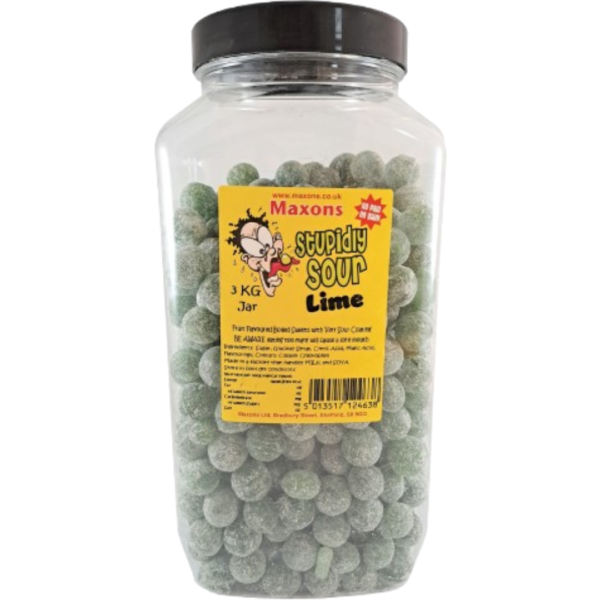 Maxon's Stupidly Sour Lime Jar British 3kg