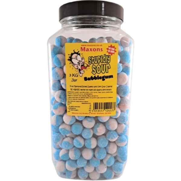Maxon's Stupidly Sour Bubblegum Jar British 3kg