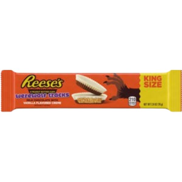 Hershey Reese's Werewolf Tracks Peanut Butter Cup (Milk Chocolate With Vanilla Flavored Creme) King Size Halloween 24x79g
