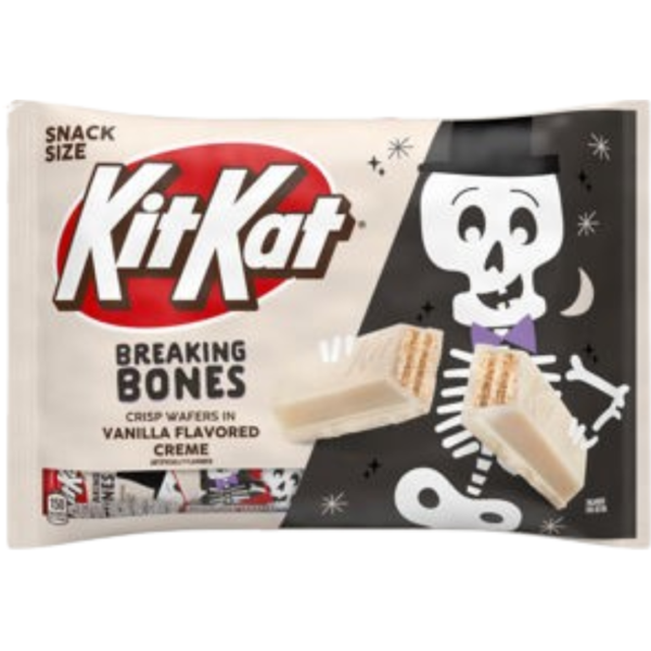 Hershey Kit Kat Breaking Bones Vanila Creme Snack Size Bar Halloween 22x10.29oz