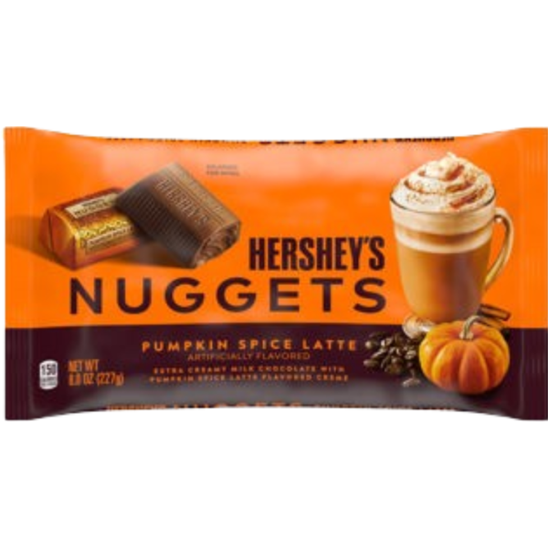 Hershey Nuggets Pumpkin Spice Latte Laydown Bag Halloween 16x8oz