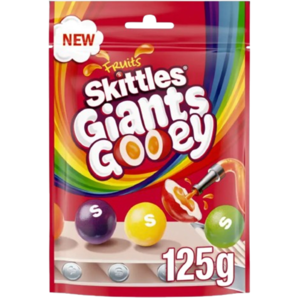 Skittles Giant Gooey Fruits British Peg Bag 15x125g