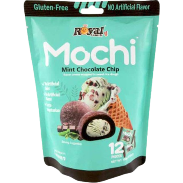 Royal Family Mochi Mint Chocolate Chip Taiwan Peg Bag 12x180g
