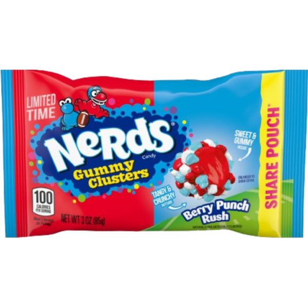 Ferrara Nerds Gummy Clusters Berry Punch Rush Share Pack 12x3oz