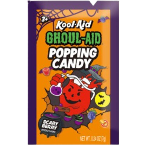 Hilco Kool-Aid Ghoul-Aid Four Pack. Popping Candy Peg Bag Halloween 12x0.98oz