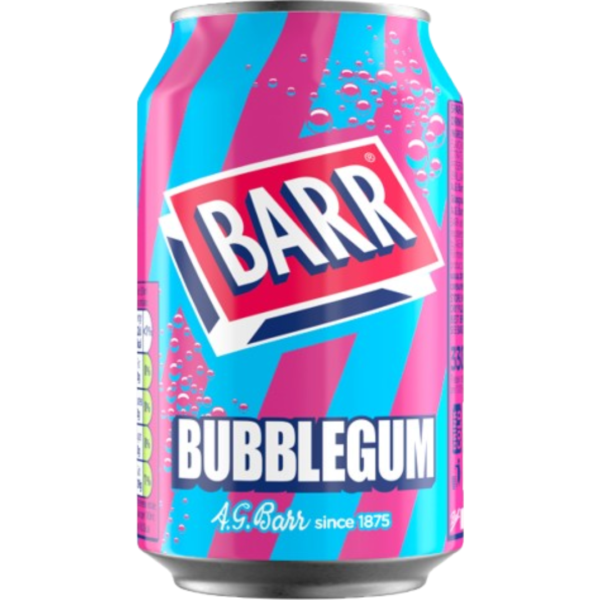 Barr Bubblegum Soda British 24x330ml