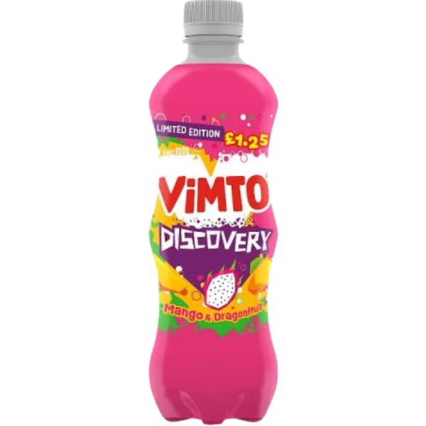 Vimto Discovery Mango & Dragonfruit Price Marked British 12x500ml