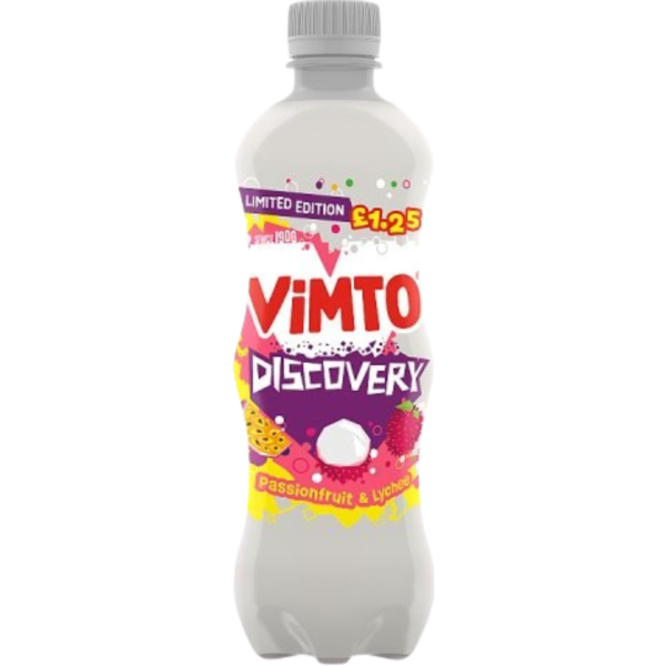 Vimto Discovery Passionfruit & Lychee Price marked British 12x500ml