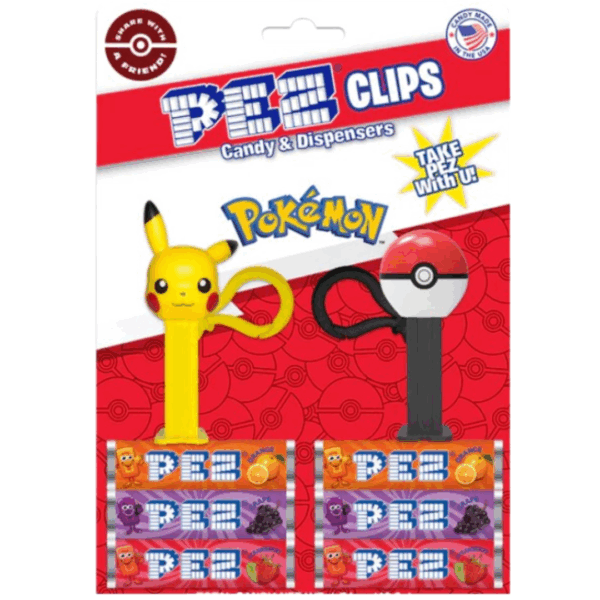 PEZ Pokemon Clips Candy & Dispensers 12