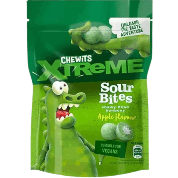 Chewits Xtreme Sour Apple Bites British 10x115g