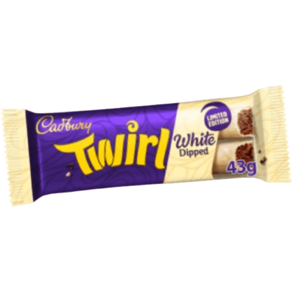 Cadbury Twirl White Dipped Limited Edition Chocolate Bar British 48x43g
