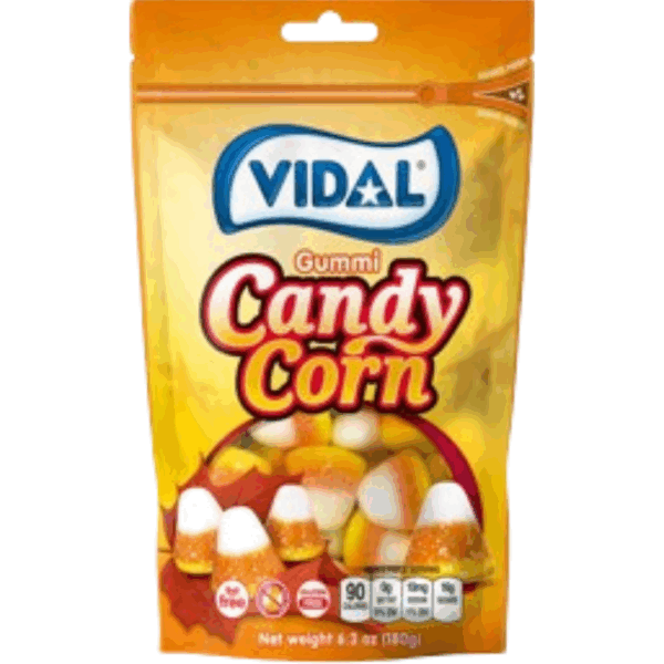 Vidal Halloween Candy Corn Peg Bag 7x6.35oz
