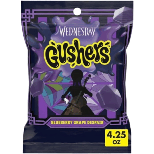 Gushers Wednesday Addams Peg Bag 8x4.25oz