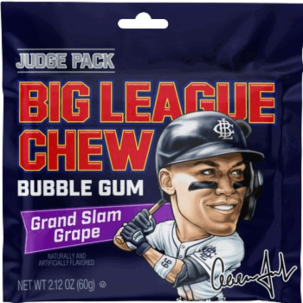 Ford Gum Big League Chew Aaron Judge Grand Slam Grape 12x2.12oz