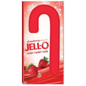 Jell-O Giant Candy Cane Strawberry Christmas 24