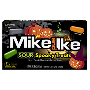 Just Born Mike and Ike Sour Spooky Treats Halloween TB 12x4.25oz