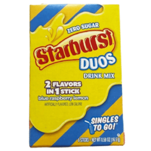 Starburst Duos Singles To Go Blue Raspberry Lemon Six Pack 12