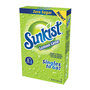 Sunkist Singles To Go Lemon Lime Zero Sugar 12x6