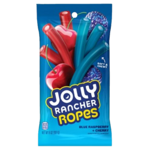 Jolly Rancher Ropes Blue Raspberry and Cherry Peg Bag 12x6oz