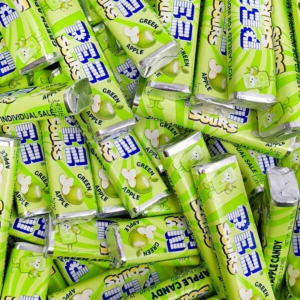 PEZ Bulk Wrapped Refill Sour Green Apple Candy 10lb