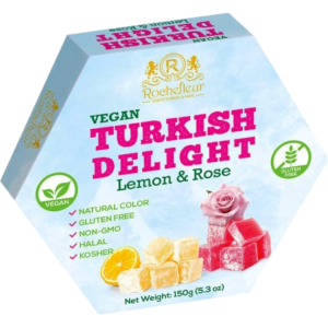 Rochefleur Vegan Turkish Delight Lemon & Rose 8x5.3oz