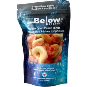 70 Below Treats Freeze Dried Peach Rings 12x40g
