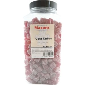 Maxon Unwrapped Cola Cubes Jar British 3.4Kg