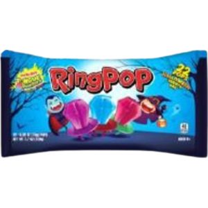 Bazooka Ring Pop Twenty Two Pieces Bag Halloween 8x7.7oz