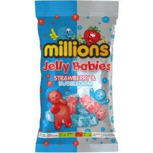 Millions Jelly Babies Strawberry & Bubblegum British 10x150g