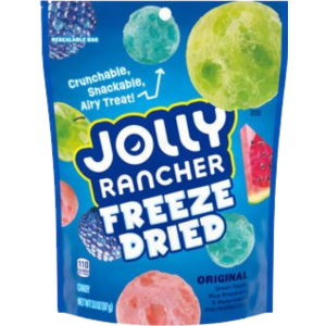 Jolly Rancher Freeze Dried Original Flavours Candy Pouch Peg Bag 8x3.1oz (Best Before August 2026)