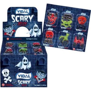 Vidal Halloween Scray Jelly Monster Mix Gummies Six Pack 11x2.33oz