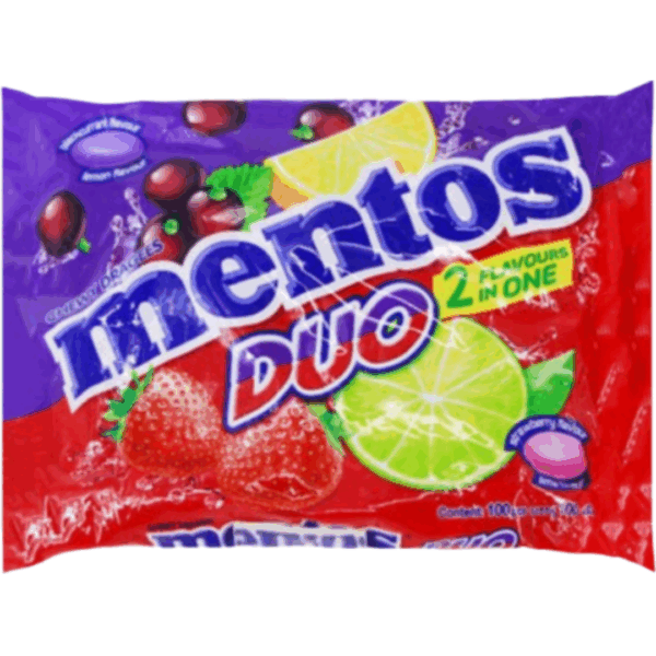 Mentos Duo Blackcurrant & Lemon -Strawberry & Lime Thailand 100