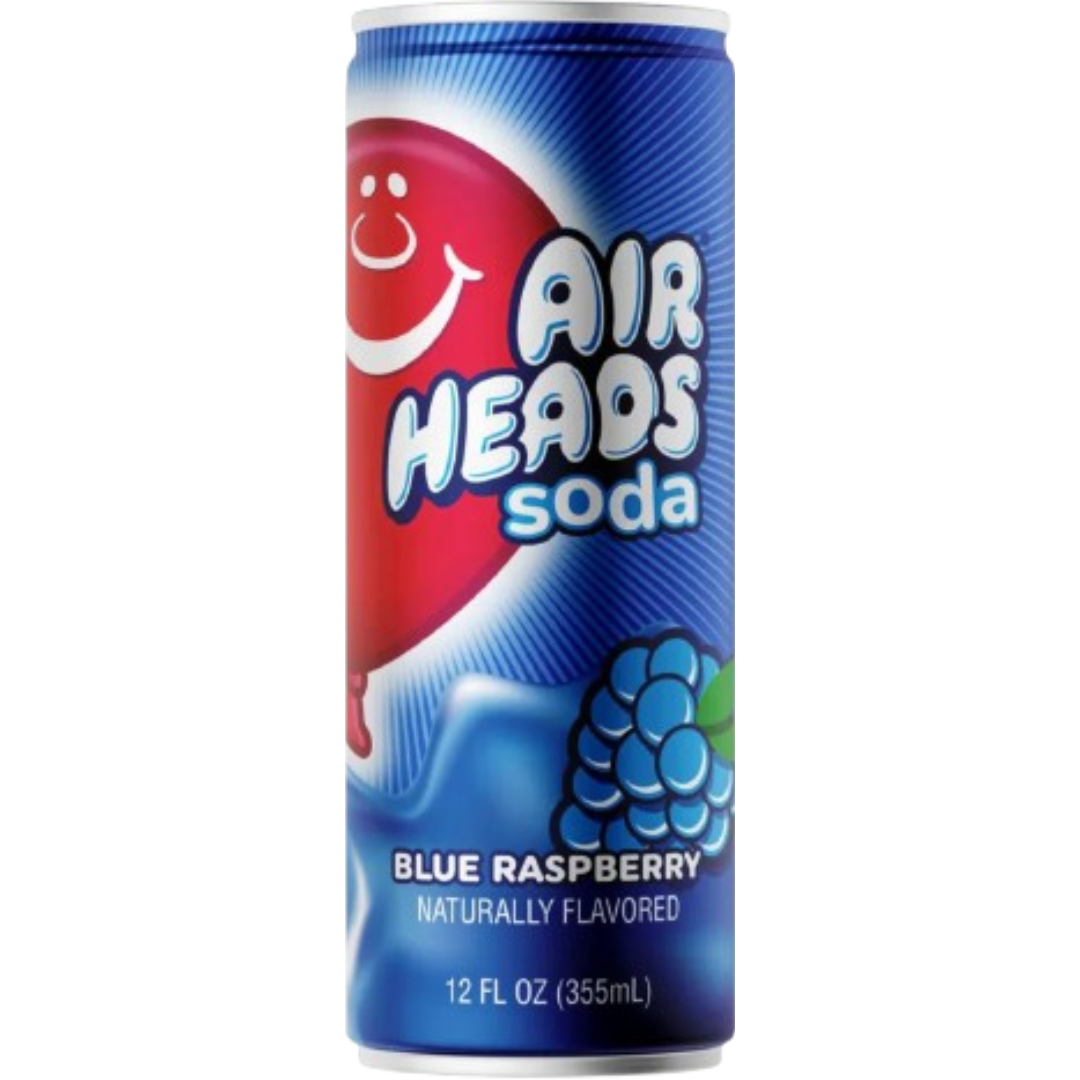 Airheads Soda Bue Raspberry 12x355ml (Best Before September 2027 ...