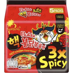 Samyang Buldak Noodle 3x Spicy Korean 5x140g (Best Before June 29 2026)