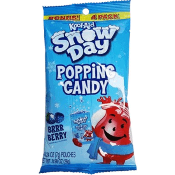 Hilco Kool-Aid Snowy Day 4PK. Popping Candy Peg Bag 12x0.98oz