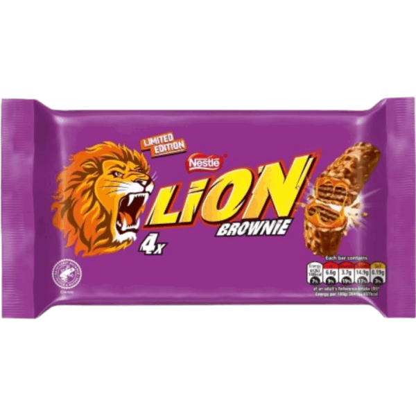 Nestle Lion Brownie Milk Chocolate Four Pack British 10x30g