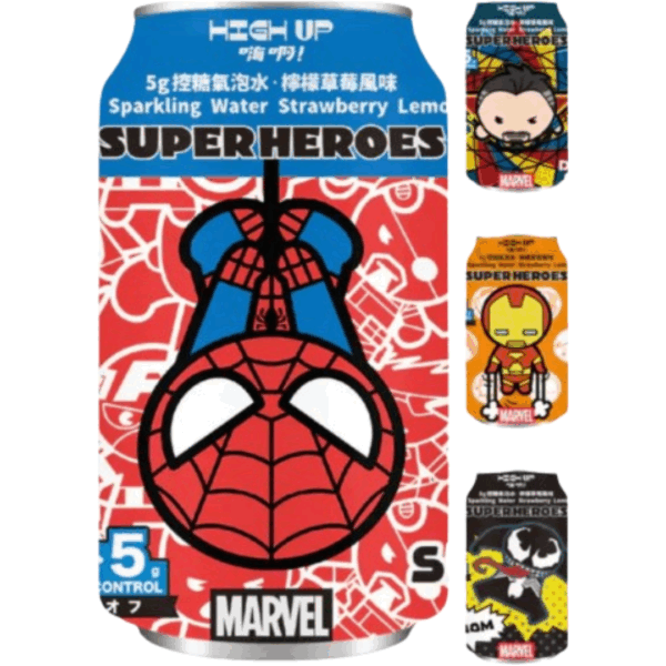 High Up Marvel's Avengers Sugar Control Sprkling Water Strawberry Lemonade 24x330ml
