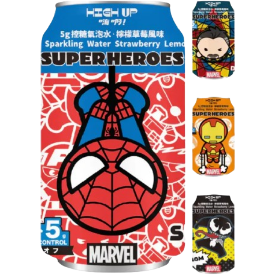 High Up Marvel's Avengers Sugar Control Sprkling Water Strawberry Lemonade 24x330ml High Up Marvel's Avengers Sugar Control Sprkling Water Strawberry Lemonade 24x330ml