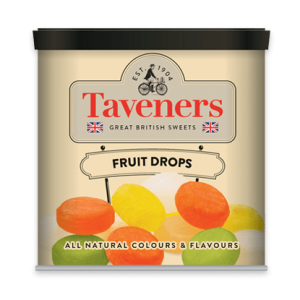 Taveners Drops Fruit British 12x200g