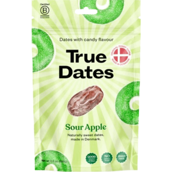True Dates Sour Apple Peg Bag 12x100g