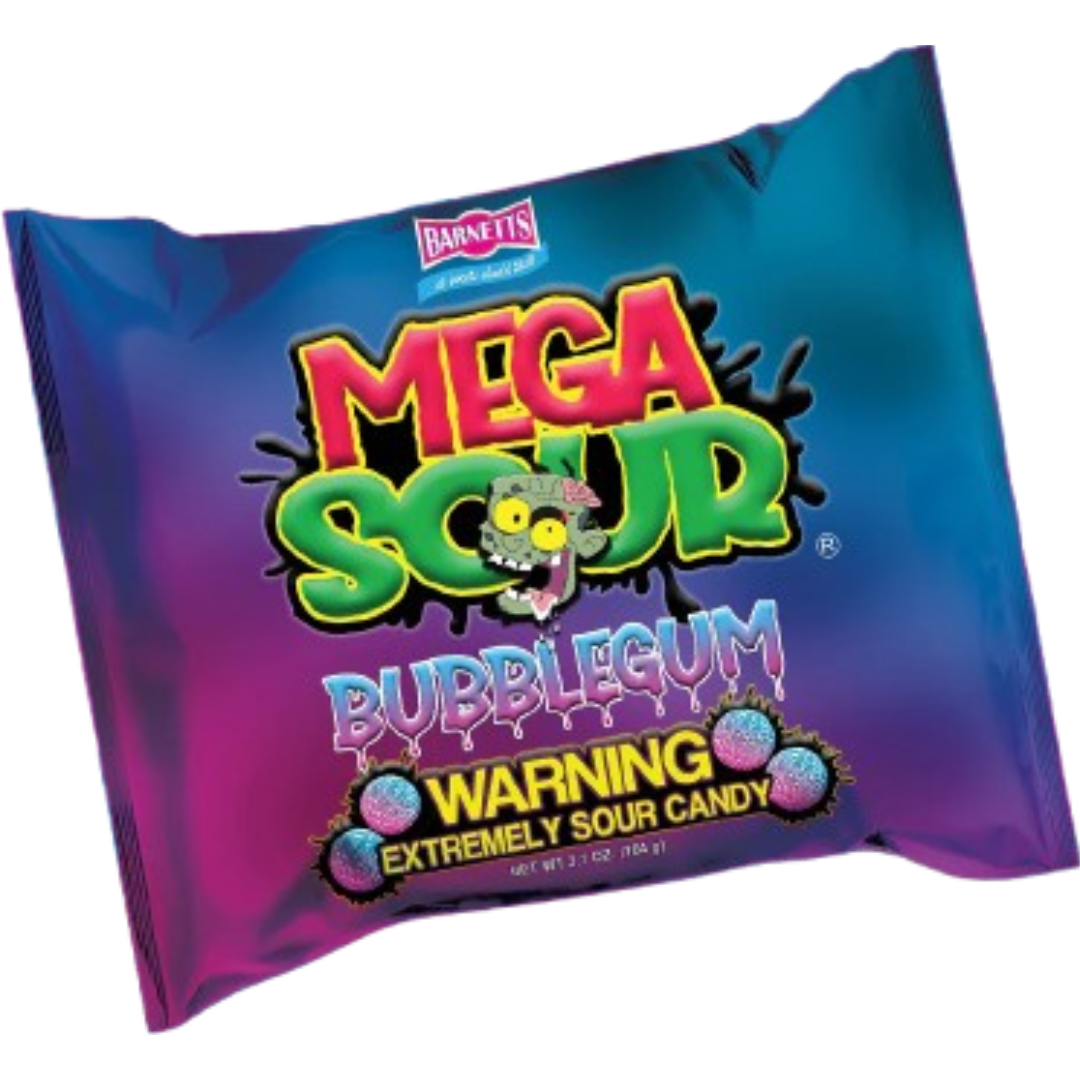 Barnetts Mega Sour Bubblegum British 12x104g Barnetts Mega Sour Bubblegum British 12x104g
